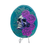 Dyed Agate Slice with Print #6