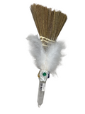 Besom Broom with Clear Quartz Point #406
