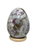 Pink Tourmaline & Smokey Quartz Egg #285