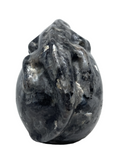 Larvikite Skull with Lizard #439