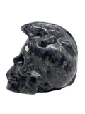 Larvikite Skull with Lizard #439