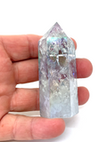 Angel Aura Crackle Quartz Generator Point #104 - 7.1cm