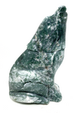 Moss Agate Wolf #20 - 14cm