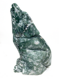 Moss Agate Wolf #20 - 14cm
