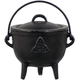 Wrought Iron Triquetra Cauldron 11cm