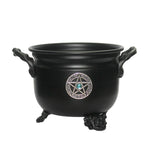 Black Metal Pentacle Cauldron 4.5"