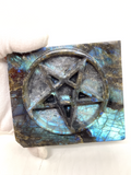 Labradorite Pentagram Tile #427