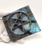 Labradorite Pentagram Tile #427