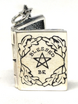 Book Of Shadows "Blessed Be" Locket Pendant 925 Sterling Silver