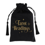 Black 'Tarot Readings' Drawstring Pouch