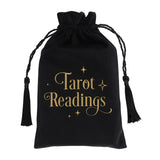 Black 'Tarot Readings' Drawstring Pouch