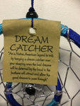 Blue/Aqua Double Ring with Shell Dream Catcher  11cm