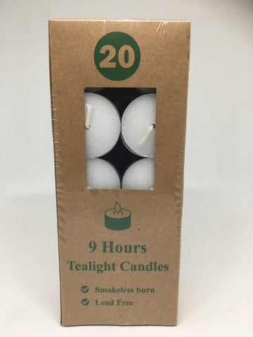 9 Hours Tealight Candles 20 pack