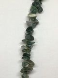Moss Agate Chip Necklace 90cm