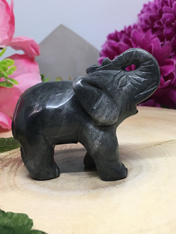 Picasso Stone Carved Elephant 62mm  #116