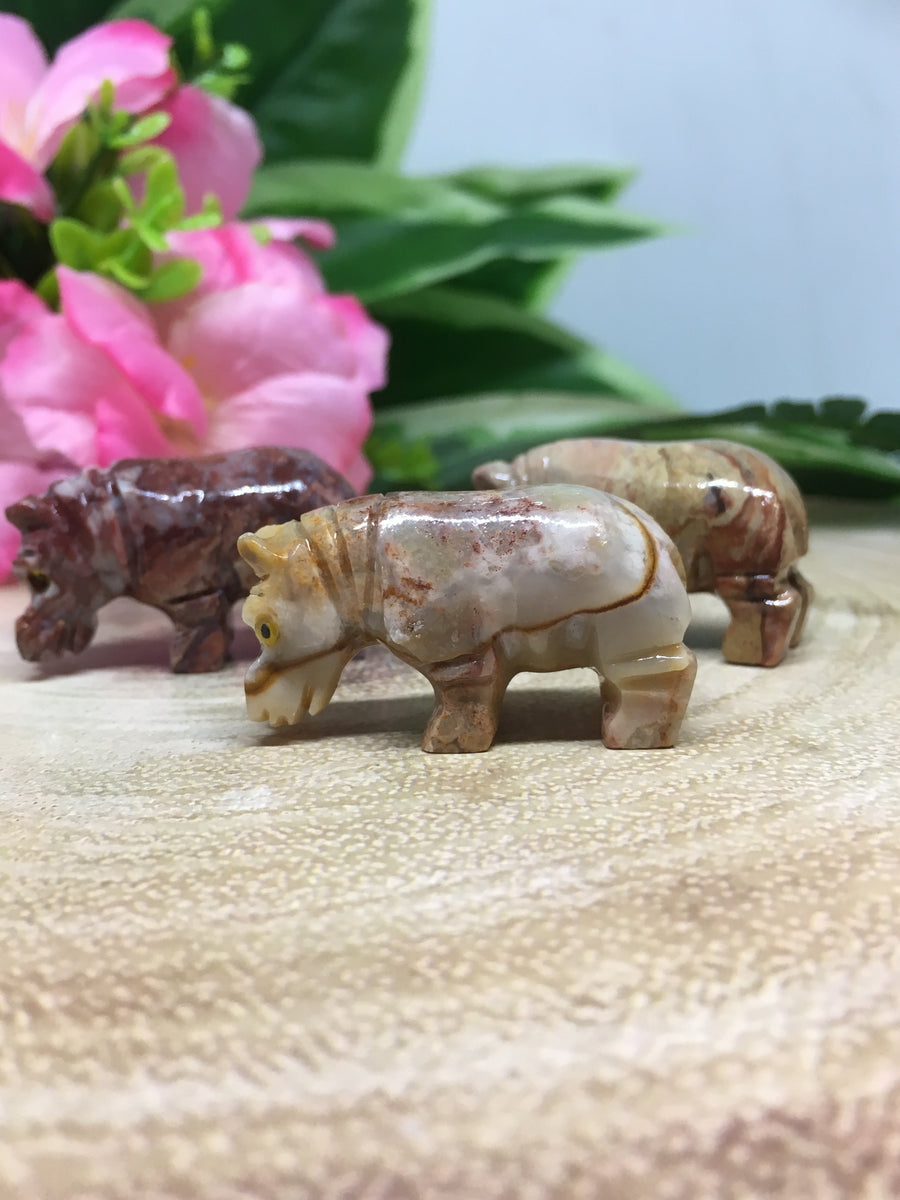 Hippo Soapstone Carving Wicked Crystals and Things