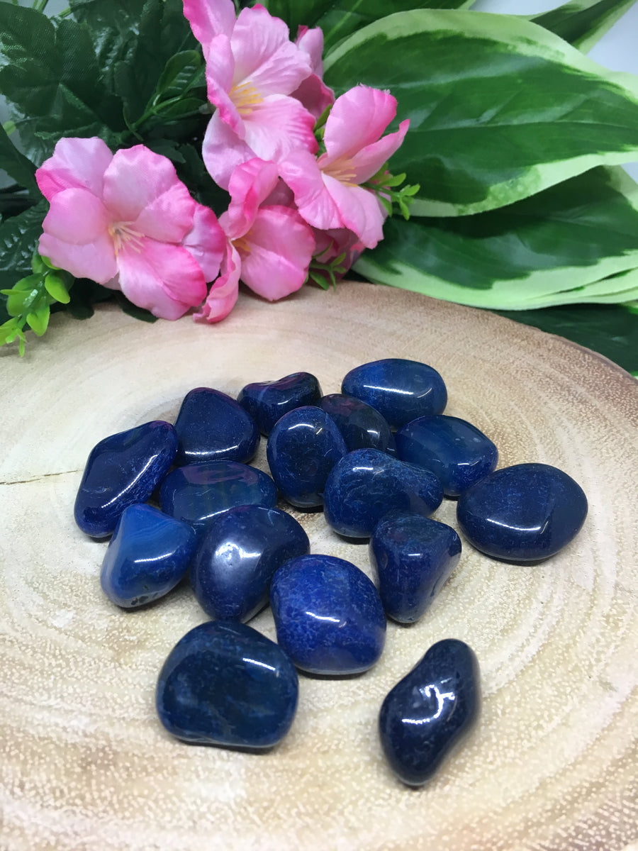 Teal Agate Tumble Stones – Wicked Crystals and Things