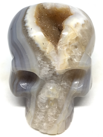 Agate Geode Skull # 159