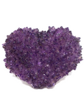 Amethyst Cluster Heart with Wooden Stand # 99