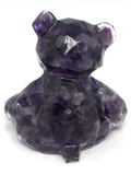 Sitting Teddy Bear - Amethyst
