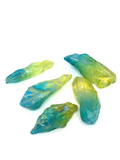 Yellow / Blue Aura Quartz Rough Points