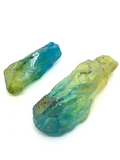 Yellow / Blue Aura Quartz Rough Points