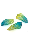 Yellow / Blue Aura Quartz Rough Points