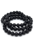 Black Obsidian Bead Bracelet - 8mm
