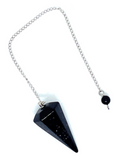 Blue Goldstone Faceted Pendulum