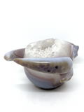 Agate Geode Bovine Carving #96