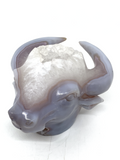Agate Geode Bovine Carving #96