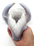 Agate Geode Bovine Carving #96