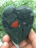 African Bloodstone Heart Bowl #291