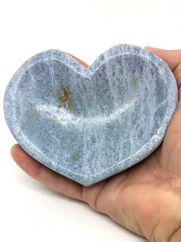 Blue Calcite Heart Bowl #3