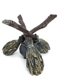 Witches Broomsticks Crystal Ball Holder