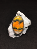 Bumble Bee Jasper Sterling Silver Pendant - # 43