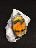 Bumble Bee Jasper Sterling Silver Pendant - # 43
