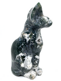 Moss Agate Sphynx Cat #186 - 15.4cm