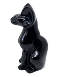 Black Obsidian Sphynx Cat - 9.4cm