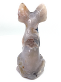 Moss Agate Sphynx Cat #60 - 9.4cm