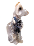 Moss Agate Sphynx Cat #60 - 9.4cm