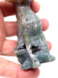 Moss Agate Sphynx Cat #61 - 9.5cm