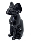 Black Obsidian Sphynx Cat - 9.4cm