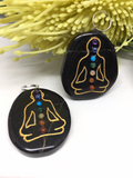 Black Agate Chakra Pendant
