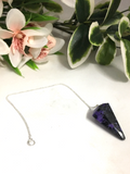 Charoite Faceted Pendulum