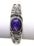 Charoite Cuff Bracelet #2