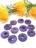 Charoite Donut Pendant - 2.5cm