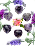 Chevron Amethyst Heart Worry Stone