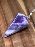 Chevron Amethyst Pendulum