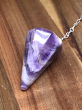 Chevron Amethyst Pendulum